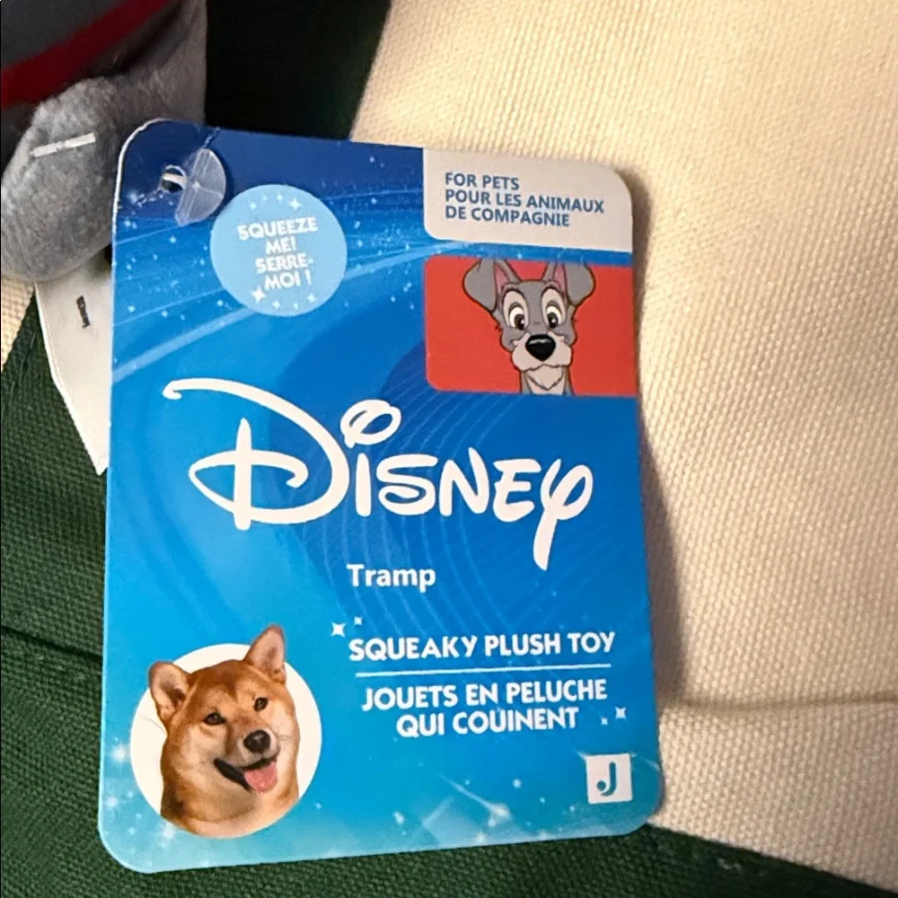 Disney Mickey and Disney Tramp Dog Toys - Squeaker AND 4 pk RAE DUNN- small 2”
